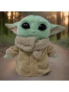 Grogu Baby Yoda The Child Plush 9" Mandalorian Stuffed Doll Star Wars Mattel EUC